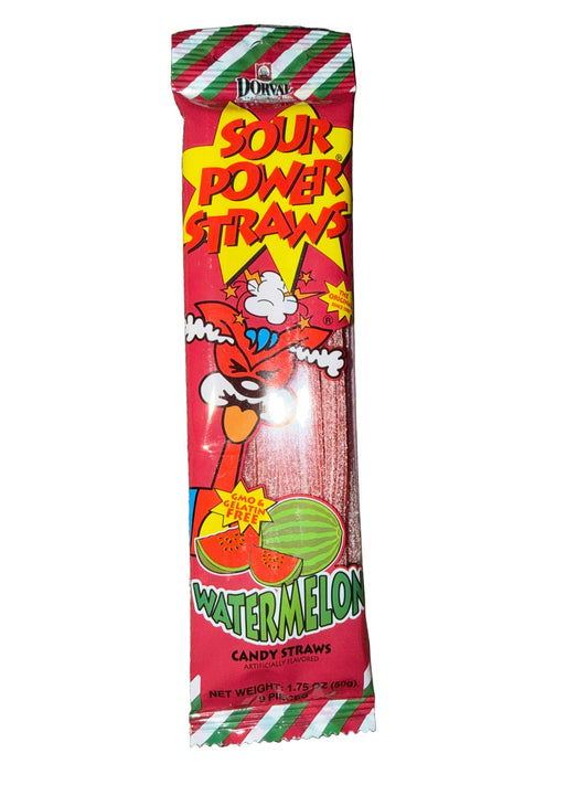 Watermelon Sour Power Straws